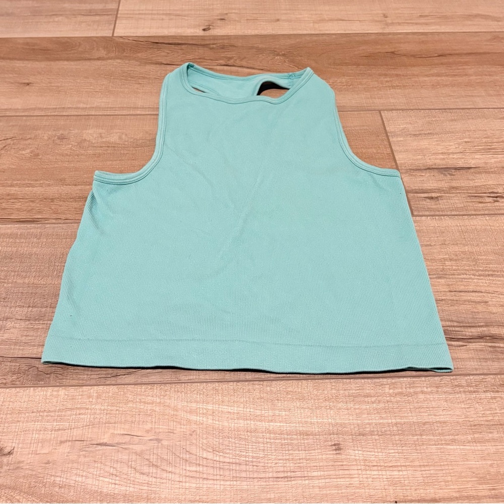 Free People Intimately Racerback Crop‎ Top Ribbed teal turquoise XS/Small